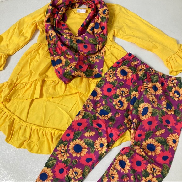 Boutique flower 🌺 Cute tunic scarf pant set - Picture 5 of 6